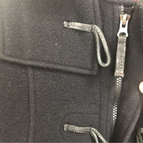 Aritzia TNA Wool Pea Coat Hood Toggle Buttons Zipper Bomber Jacket Wool Military - Picture 12 of 15